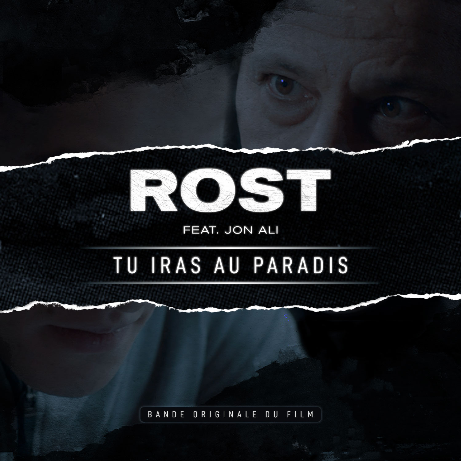 pochette du single "Tu iras au paradis" de rost feat. Jon Ali